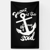 Jezus is het anker van mijn ziel spandoek (Verticaal)
