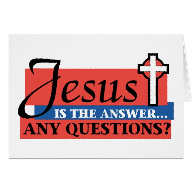 Jezus is het antwoord (Voorkant Horizontaal)