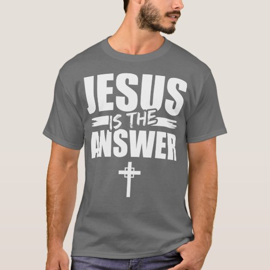 Jezus is het antwoord (2) t-shirt (Voorkant)