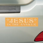 Jezus is het antwoord bumpersticker (Op auto)