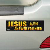 Jezus is het antwoord bumpersticker (Op auto)