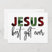 Jezus is het beste cadeau ooit Christelijk Kerstmi Briefkaart (Voorkant / Achterkant)