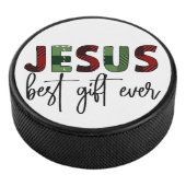 Jezus is het beste cadeau ooit Christelijk Kerstmi Hockey Puck (3/4)