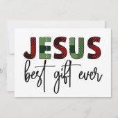 Jezus is het beste cadeau ooit Christelijk Kerstmi Kaart (Voorkant)