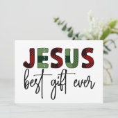 Jezus is het beste cadeau ooit Christelijk Kerstmi Kaart (Staand voorkant)