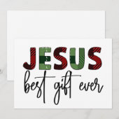 Jezus is het beste cadeau ooit Christelijk Kerstmi Kaart (Voorkant / Achterkant)