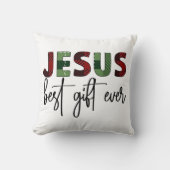 Jezus is het beste cadeau ooit Christelijk Kerstmi Kussen (Voorkant)