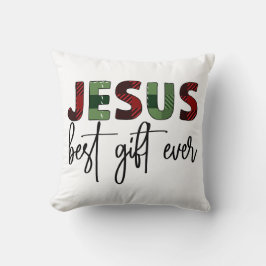 Jezus is het beste cadeau ooit Christelijk Kerstmi Kussen
