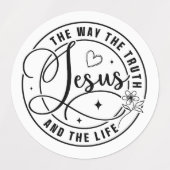 Jezus is het beste cadeau ooit Christelijk Kerstmi Labels (Design 1)