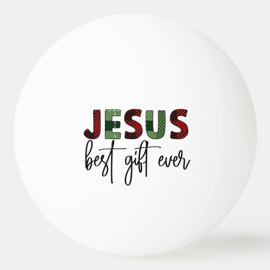 Jezus is het beste cadeau ooit Christelijk Kerstmi Pingpongbal (Voorkant)