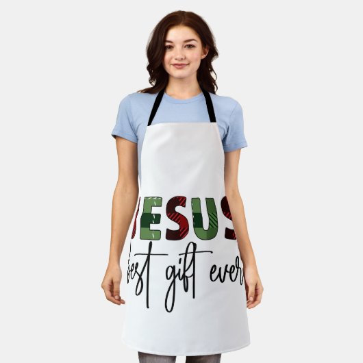 Jezus is het beste cadeau ooit Christelijk Kerstmi Schort (Gedragen)
