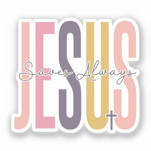 Jezus is het beste cadeau ooit Christelijk Kerstmi Sticker (Voorkant)