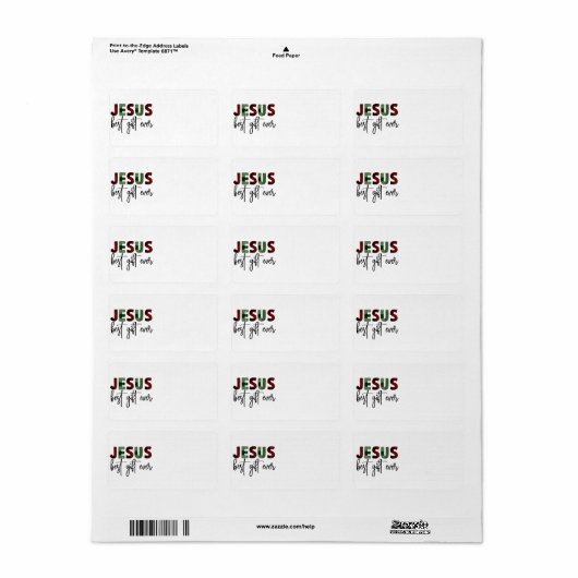 Jezus is het beste geschenk ooit Kerstmis voor chr Etiket (Full Sheet)