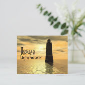 Jezus is het Briefkaart van de vuurtoren (Staand voorkant)
