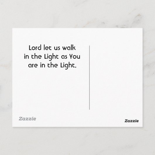 Jezus is het Briefkaart van de vuurtoren (Achterkant)