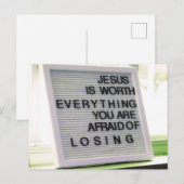 Jezus is het Christelijke gebaar Briefkaart (Voorkant / Achterkant)