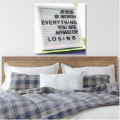 Jezus is het Christelijke gebaar Canvas Afdruk (Insitu (Slaapkamer))