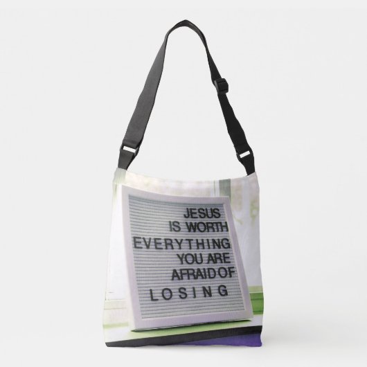 Jezus is het Christelijke gebaar Crossbody Tas (Voorkant)