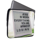 Jezus is het Christelijke gebaar Laptop Sleeve (Voorkant Rechts)