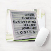 Jezus is het Christelijke gebaar Muismat (Met muis)