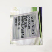 Jezus is het Christelijke gebaar Wandkleed (Voorkant)