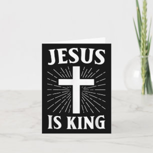 Jezus is het Christelijke geloofskruis Kaart