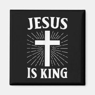 Jezus is het Christelijke geloofskruis Magneet