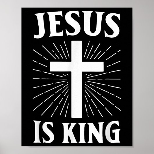 Jezus is het Christelijke geloofskruis Poster (Voorkant)