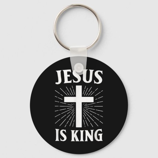 Jezus is het Christelijke geloofskruis Sleutelhanger (Voorkant)