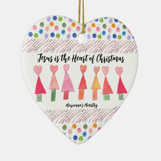 Jezus is het hart van Kerstmis Ornament (Rechts)