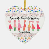 Jezus is het hart van Kerstmis Ornament (Voorkant)