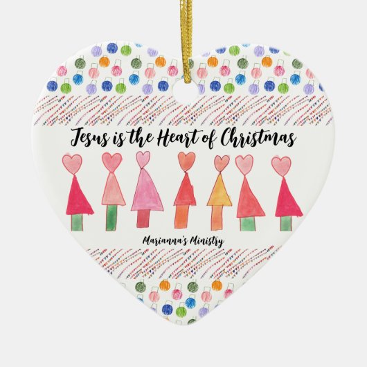 Jezus is het hart van Kerstmis Ornament (Voorkant)