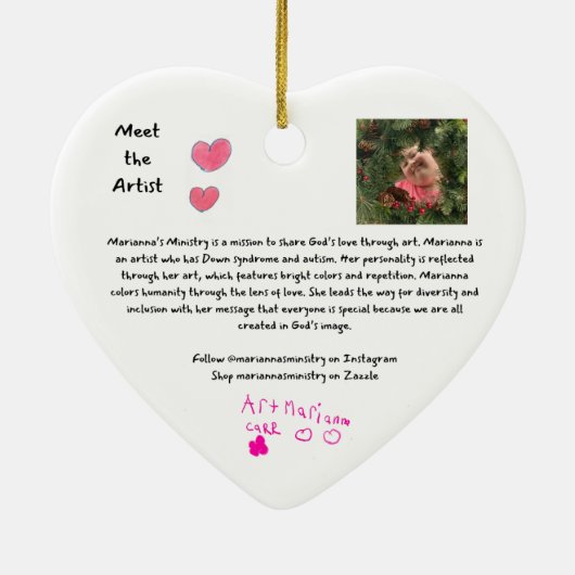 Jezus is het hart van Kerstmis Ornament (Achterkant)