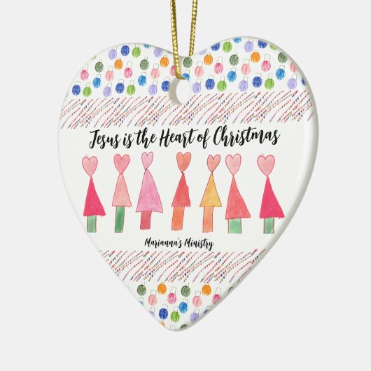Jezus is het hart van Kerstmis Ornament (Links)