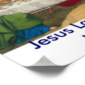 Jezus is het laatste Super met zijn disciples. Poster (Hoek)