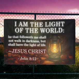 Jezus Is Het Licht Bijbelvers Christelijke Kerk Spandoek
