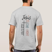 "Jezus is het licht",  gedeelte op de rug T-shirt (Achterkant)