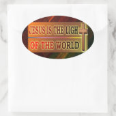 JEZUS IS HET LICHT OVALE STICKER (Tas)