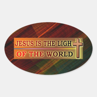 JEZUS IS HET LICHT OVALE STICKER
