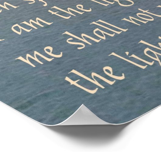 Jezus is het licht van de wereld poster (Hoek)