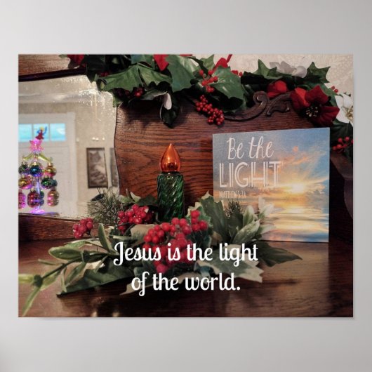 Jezus is het licht van de wereld. poster (Voorkant)