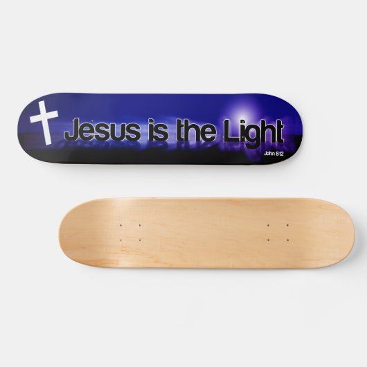 Jezus is het lichte Skateboarddek Persoonlijk Skateboard (Horizontaal)