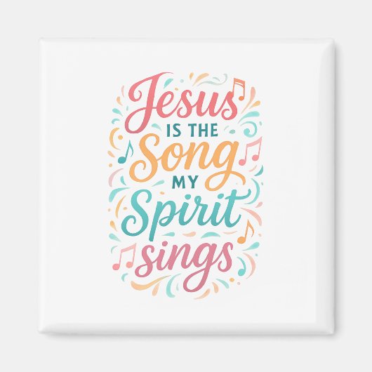 Jezus is het lied dat mijn geest zingt magneet (Voorkant)
