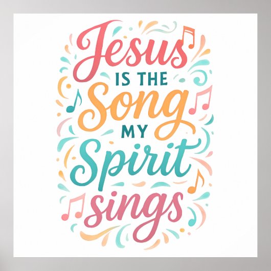 Jezus is het lied dat mijn geest zingt poster (Voorkant)