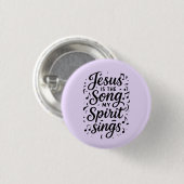 Jezus is het Lied Ronde Button 3,2 Cm (Voorkant /achterkant)