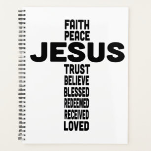 Jezus is het middelpunt van cross design planner