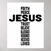 Jezus is het middelpunt van het kruisontwerp poster (Voorkant)