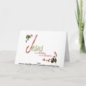 Jezus is het Reason-kerstWenskaart Feestdagen Kaart (Achterkant)