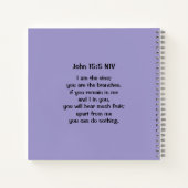 Jezus is het wijnkruis en druiven Bijbelvers Notitieboek (Achterkant)