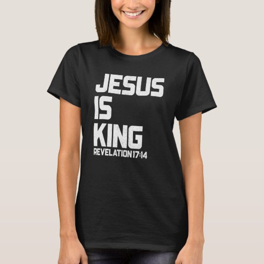 Jezus is King Revelation 1714 T-shirt (Voorkant)